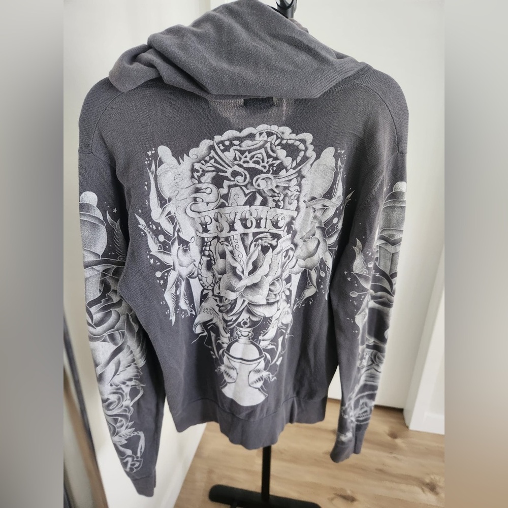 Buffalo David Bitton Grey Graphic Hoodie